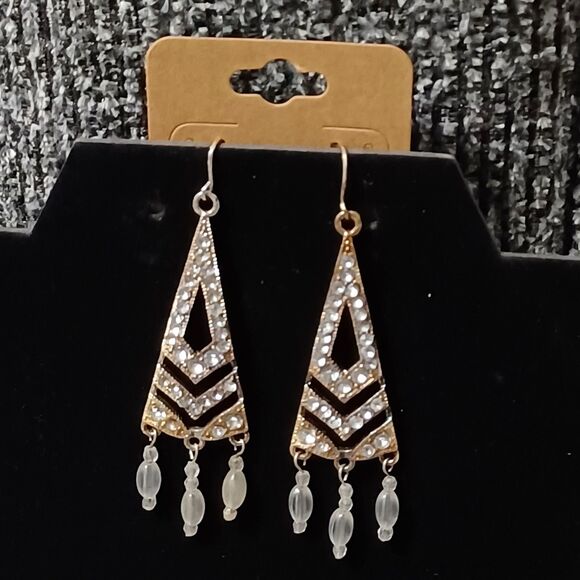 Source Unknown Jewelry - Silver-Toned CZ Dangle Earrings